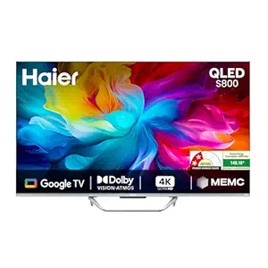 Haier 108 cm (43 inches) S800 Series 4K Ultra HD Smart QLED Google TV 43S800QT‑P (Grey) - Image 1
