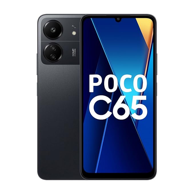 POCO C65 (Matte Black, 4GB RAM, 128GB Storage) - Image 1