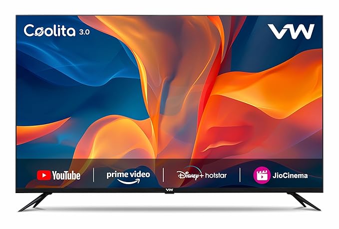 VW 101 cm (40 inches) Linux Frameless Series Full HD Smart LED TV VW40C3 (Black) - Image 1