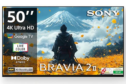 Sony 126 cm (50 inches) BRAVIA 2 II Series 4K Ultra HD Smart LED Google TV K-50S22BM2 (Black) - Image 1