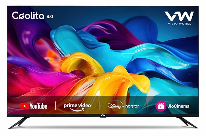 VW 60 cm (24 inches) Linux Frameless Series HD Ready Smart LED TV VW24C3 (Black) - Image 1
